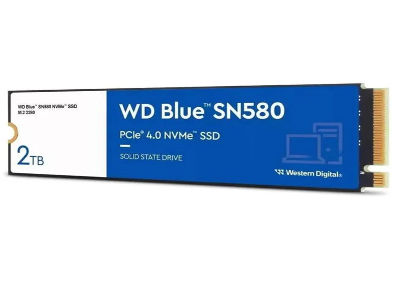 DISCO SOLIDO WESTERN DIGITAL BLUE SN580 NVME 2TB M.2 2280 PCIE GEN4 NVME 1.4B